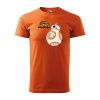 Sablio Tričko s potlačou Star Wars BB-8 s textom - oranžové 2XL