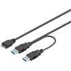 Digitus ku3y01 USB 3.0 napájecí Y, A/M + A/M -- Micro B/M (ku3y01)