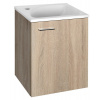 Aqualine Aqualine, ZOJA/KERAMIA FRESH umývadlová skrinka 40x50x32cm, dub platin, 51048DP