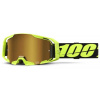 100% ARMATIC Goggle Neon Yellow - Mirror True Gold Lens