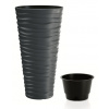 Kvetináč Prosperplast SAND SLIM antracit 29,6 cm