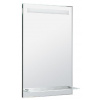 Aqualine Doplnky - Zrkadlo s LED osvetlením a poličkou, 50x80 cm, chróm ATH52