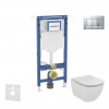 Geberit Duofix Set predstenovej inštalácie, klozetu a dosky Ideal Standard Tesi, tlačidla Sigma20, chróm mat/chróm SANI11CD2108