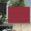 vidaXL Zaťahovacia bočná markíza na terasu 100x500 cm, červená