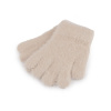 Detské pletené rukavice chlpaté - béžové svetlá