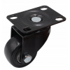 Otočné koliesko na nábytok fi 40, gumené, čierne, nosnosť 40 kg