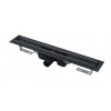 Alcadrain Odtokové žľaby Sprchový žľab 55 cm, s okrajom pre perforovaný rošt, čierna mat APZ1BLACK-550
