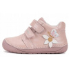D.D STEP S070-52656 TOPÁNKY BAREFOOT DETSKÉ KOŽENÉ BABY PINK 22