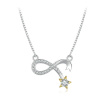 GRACE Silver Jewellery Stříbrný náhrdelník Padající hvězda - stříbro 925/1000, nekonečno NH-BSN351/59 Stříbrná 40 cm + 5 cm (prodloužení)