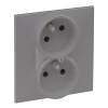 Dvojzásuvka 2P+T/16A/250V (SS) oceľová Niloé Step(Legrand)