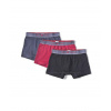 3 pack boxerky Mustang 4148-1003 Retro - black-anthracite-red / L