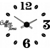 Veľké tiché nástenné hodiny na kávu do kuchyne 65 cm D101
