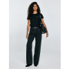 BIG STAR DÁMSKE DŽÍNSY SO ŠIROKÝMI NOHAVICAMI A OZDOBNÝMI KAMIEŇMI ČIERNE ATREA 929 W26 L30