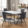 IdeaNabytek Jídelní stůl ADRIA 140x80 + 4 židle BERGEN šedé mikrovlákno