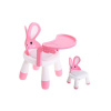 Detská stolička na kŕmenie a hranie Bunny 31x31x45cm ružová