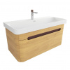 Swiss aqua technologies Koupelnová skříňka s umyvadlem SAT Fusion 97,5x43x45 cm dub medový mat SATFUSION100DMMWBA