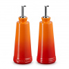 Dávkovač oleja SIGNATURE 300 ml, sada 2 ks, FLAME, kamenina, Le Creuset