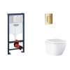 Grohe Rapid SL - Set predstenovej inštalácie, klozetu, dosky SoftClose a tlačidla Skate Cosmopolitan, Triple Vortex, Cool Sunrise SANI11BB4127