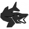 3D Nálepka Delphin PIKE Čierna