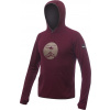 Pánská merino mikina SENSOR Merino Upper Heli klokanka port red Velikost: L, Barva: červená
