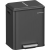 SONGMICS Kôš na triedený odpad 2 x 15 l čierna