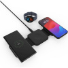 FIXED Flex for Samsung 3v1 bezdrôtová nabíjačka, 15W+3W+15W, čierna FIXFLE-SA-BK