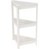 Plastový regál 3poschodový rohový 71 cm biela KO-009000030