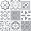 Samolepiace podlahové štvorce ŠEDÉ ORNAMENTY 1m2 - 274-5061 (Vinylové dlaždice 30,5 x 30,5 cm)