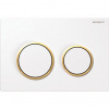 Geberit Omega 20 Ovládacie tlačidlo, zlaté/biele 115.085.KK.1