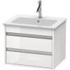 DURAVIT Ketho závesná skrinka pod umývadlo, 2 zásuvky, 600 x 475 x 480 mm, biela vysoký lesk, KT642802222