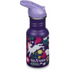 Detská nerezová fľaša Klean Kanteen Kid Classic Narrow 12oz (w/Flip Seal Sport Cap) - leaping unicorns 355 ml uni