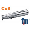 Stopková fréza 2,5x8mm pre drážky pier krátka 2BR. HSS Co8, 2 brity do stredu, Weldon 270618.025
