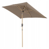 Doppler ALU WOOD 210 x 140 cm - slnečník s automatickým naklápaním s ULTRA UV ochranou 846, hnědá