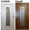 Soft Vchodové plastové dveře 050 INOX Zlatý dub / Biela 98x198 cm, lavé, otváranie VON