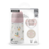 SUAVINEX | Sada fľaša 270ml + cumlík fyziologický 0/6m + klip Walk Variant: SUAVINEX | Sada fľaša 270ml + cumlík fyziologický 0/6m + klip Walk - ružová