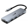 Genius USB (3.0) hub 5-port, UH-500, šedý, 2x USB 3.0,1x HDMI,2x USB-C,Power Delivery 100W 31240003400