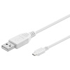 PremiumCord KU2M05FW micro USB 2.0, A-B, 0,5m, bílý (ku2m05fw)