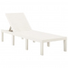 zahrada-XL Záhradné ležadlo plastové biele 315826
