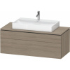 DURAVIT L-Cube závesná skrinka pod umývadlo na dosku, 2 zásuvky, 1220 x 550 x 482 mm, dub Terra, LC4882035350000