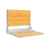 OneConcept Arielle Deluxe, sedadlo do sprchy, bambus, hliník, sklápacie, 160 kg max., drevo (BES14-Bamboo Throne)