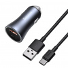 Rýchla, výkonná nabíjačka do auta Baseus Contactor 40W + USB-C kábel (TZCCJD-0G)
