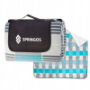 SPRINGOS Pikniková deka 200x200 mozaika modro-sivá