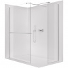 CERANO - Sprchová zástena Walk-in Onyx TL/P - 8 mm - hranatá vzpera + polička/držiak na uteráky - chróm, transparentné sklo - 90x30x200 cm