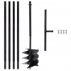 vidaXL Vrták do zeme s rukoväťou 250 mm s predlžovacou trubkou 4 m oceľ - 51056-6158