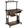 tectake 404726 písací stôl fife 80x65,5x130,5cm - industriálne drevo tmavé, rustikálne