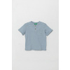 Detské tričko zo zmesi ľanu United Colors of Benetton 3F4JG10IF.P.Seasonal modrá 90