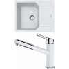 Set Franke G200 (dřez UBG 611-62 Bílá-led + baterie FC 3055.094 ORBIT Chrom/Bílá-led) 114.0650.660