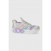 Detské tenisky Skechers INFINITE HEART LIGHTS ETERNAL SHIMMER strieborná farba 303755N EUR 25