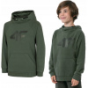Mikina - 4f Detská mikina Veľkosť 164 Khaki s dlhým rukávom (Mikina 4F Z22 JBLM002 Izolovaný khaki 164.)
