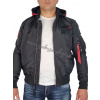 Alpha Industries MA-1 TT Hood Custom bunda pánska black Farba: čierna, Veľkosť: S